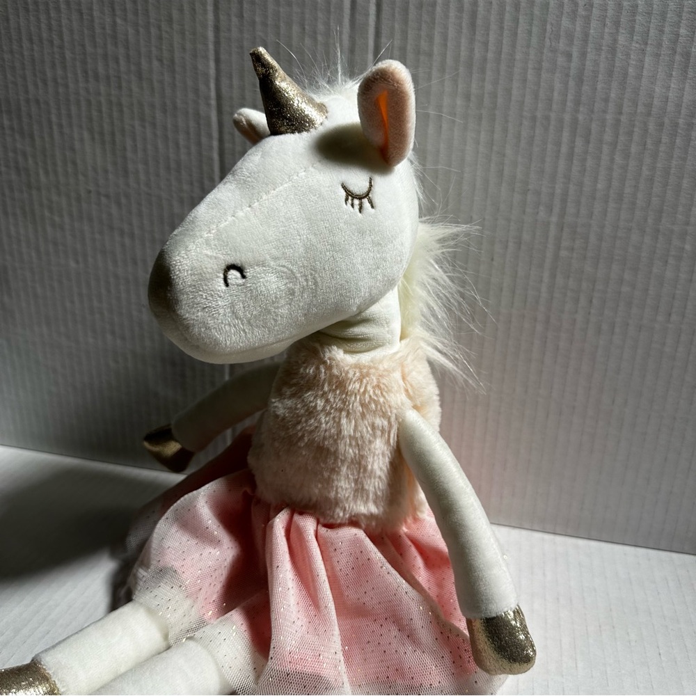 COCO Village Unicorn Plush Ballerina Stuffed Animal Tutu Pink 16” Girls Toy - Picture 2 of 6